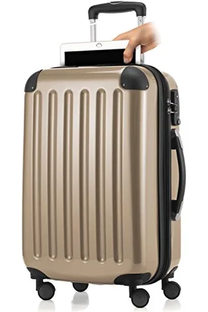 Hauptstadtkoffer – Alex- Bagage à main cabine, Trolley rigide extensible avec Compartiment pour ordinateur portablel, TSA, 55 cm, 42 L, Champagne
