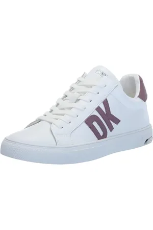 DKNY Femme Abeni Baskets à Lacets, Blanc/Mauve, 38 EU