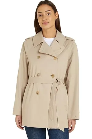 Tommy Hilfiger Cotton Short Trench WW0WW40481 Vestes tissées, , 42 Femme