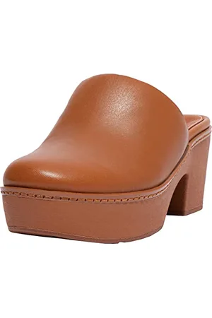 FitFlop Femme Pilar Leather Platform Mules, , 43 EU