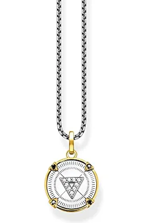 Thomas Sabo Elements of Nature KE2151-849-7-L50V Chaîne pour homme, en argent sterling 925 plaqué or jaune 750, longueur 50 cm, KE2151-849-7-L50V, 50 cm, Argent sterling Or jaune, Zircone cubique