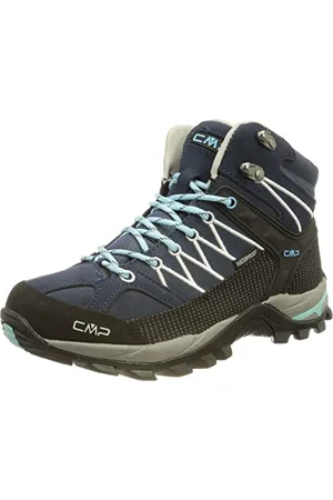 CMP Femme Rigel Mid WMN Trekking Shoes WP Chaussures de randonnée, Bleu-Gris (Blue-Stone), 37 EU