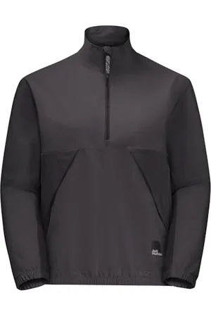 Jack Wolfskin Adolescent Demi-Zip Y Pull, Granite Noir, 16 Ans Garçon