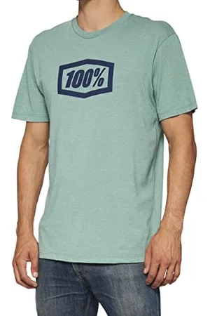 100% Casual Icon Short Sleeve Tee Blue Shirt, , M Mixte
