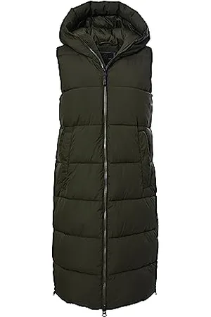 G.I.G.A. DX by killtec Femme Femme Gilet matelassé/gilet fonctionnel en duvet avec capuche GW 24 WMN QLTD VST GW 24 WMN QLTD VST, dunkeloliv, 38, 39929-000