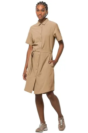 Jack Wolfskin Robe midi de Vacances décontractée, Sable Storm, XS Femme