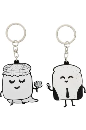 Mr Wonderful Lot de 2 porte-clés Iconic - Toast et confiture, , Estandar