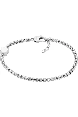 Fossil Bracelet pour Homme Heritage, Acier inoxydable argenté, L : 215mm X L : 7.8mm X H : 8.9mm, JF04346040