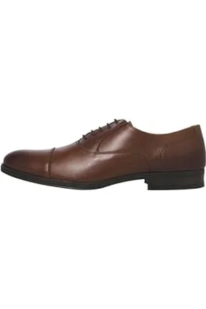 JACK & JONES Jfwdonald Leather Cognac Noos, Derbys Homme, Marron, 40 EU