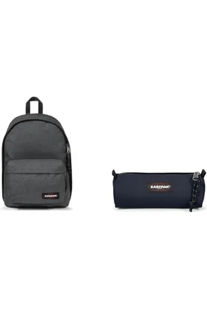 Eastpak OUT OF OFFICE Sac à Dos, 27 L - Black Denim & BENCHMARK SINGLE Trousse, 27 L - Ultra Marine (Bleu)