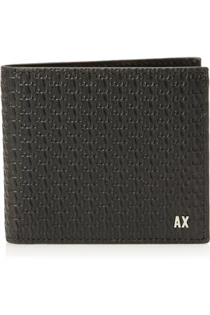 Armani Exchange Mens Elba Essentials Mini Metal Logo Bi-Fold Wallet, , Taille Unique, Décontracté