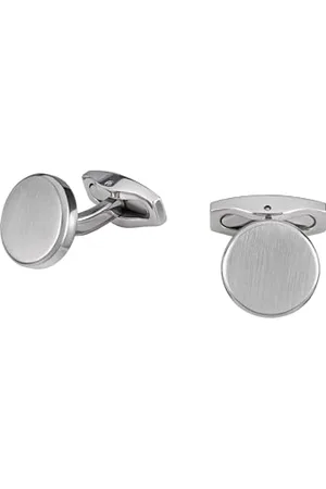 Breil Cufflink Carve Boutons de manchette en acier pour homme, Maße: 1,4 cm, Acier inoxydable, Pas de gemme