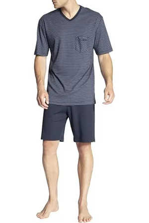 Calida Pyjama Short Manches Courtes Relax 100% Coton Interlock (Dark Sapphire)