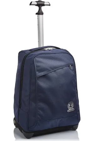 Invicta Trolley, Benin Eco-Material, Blue, 2-in-1 with Shoulder Straps for Backpack Use