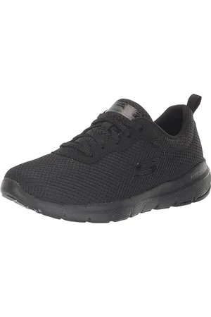 Skechers Femme Flex Appeal 4.0 Brilliant View Basket, Black Mesh Trim, 38.5 EU