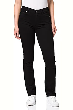 7 for all Mankind The Straight Rinsed Black Jeans, , 25W x 30L Femme