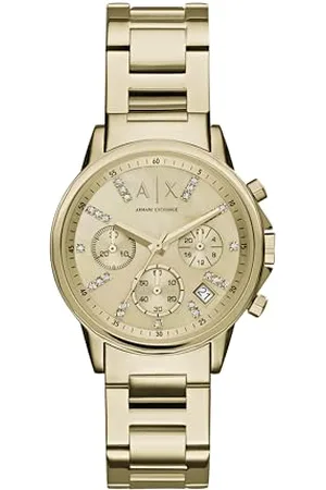 Armani Exchange Montre pour femme, chronographe à quartz, boîtier en acier inoxydable de 36 mm avec bracelet en acier inoxydable, AX4327