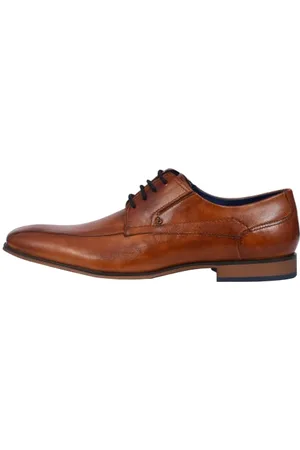 Bugatti Homme Chaussure basse business en cuir, Derby avec élastique et couture parallèle, , 43 EU