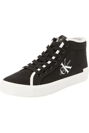Calvin Klein Jeans Baskets Femme Montantes, Noir (Black/Bright White), 38