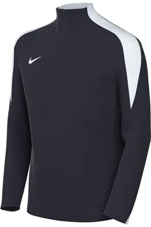 Nike Y NK DF Strk24 Drill Top K Haut à Manches Longues, Obsidienne/Obsidienne/Blanc/Blanc, 14-15 Ans Mixte Enfant