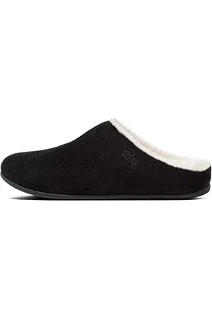 FitFlop Chrissie Shearling, Chaussons Mules Femme, Noir Noir 001, 43 EU