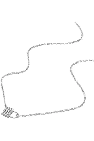Fossil Collier pour Femme, Chaîne en Argent Sterling