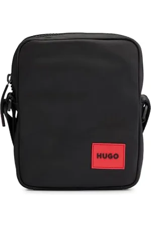 HUGO BOSS Hommes Ethon 2.0N NS zip Sac reporter avec patch logoté rouge