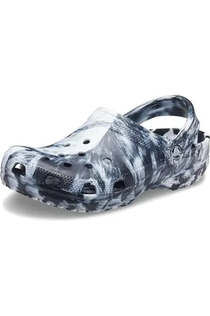 Crocs Classic Marbled Clog, Sabot Mixte,Blanc noir , 36-37 EU