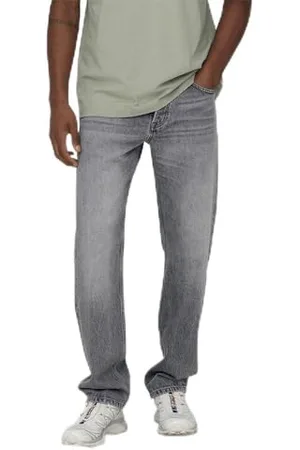 Only & Sons Onsedge Straight MG 8202 Tai DNM Noos Jeans, , 27W x 32L Hommes