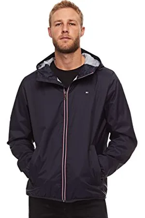 Tommy Hilfiger Lightweight Active Water Resistant Hooded Rain Jacket Veste de Pluie, , XXL Homme