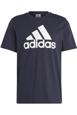 adidas Men Essentials T-Shirt à Manches Courtes en Jersey Simple avec Grand Logo Taille XL Hauteur 7,6 cm