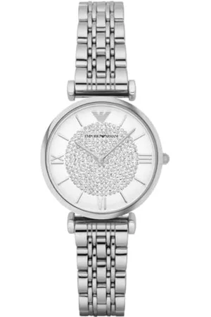 Emporio Armani Montre pour femmes, mouvement à deux aiguilles, boîtier en acier inoxydable de 32 mm avec bracelet en acier inoxydable, AR1925