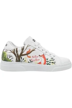 Dogo Unisex Enfants Vegan Blanc Baskets - Better Together Motif