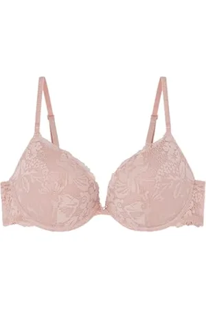 Women secret Soutien-Gorge en Dentelle Rose Nude Push Up, Rose, 85B