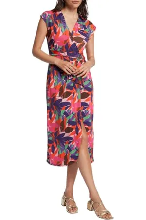 Morgan Femme Robe Longue en Maille sans Manches col Effet Cache cœur 241-RADOVA/ /44