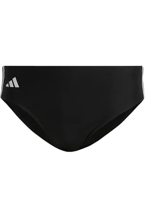 adidas Homme Classic 3-Stripes Swim Trunks, Black/White, S