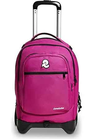 Invicta School Trolley, New Plug Pink, Violet, Sac à Dos détachable avec Cross Over System, Double Usage Mixte Enfant, Fucsia