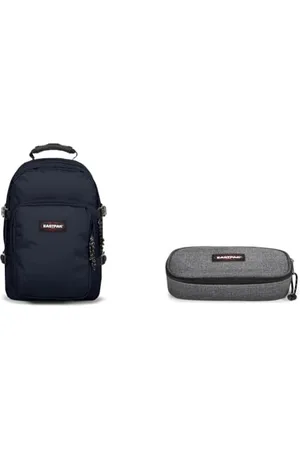 Eastpak PROVIDER Sac à Dos, 27 L - (Bleu) & Oval Single Trousse, 27 L - Black Denim (Gris)