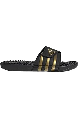 adidas Mixte Adissage Slides TOBOGGANS, Core Black/Gold Metallic/Core Black, 48.5 EU