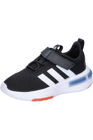 adidas Mixte Racer TR23 Shoes Kids Chaussures, Core Black/Cloud White/Solar Red, 32 EU