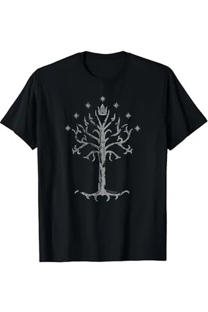 NEW LINE CINEMA T-shirt Lord of the Rings Arbre de Gondor Unisex-Adulte T-shirt Classique Manche courte Col rond Taille S