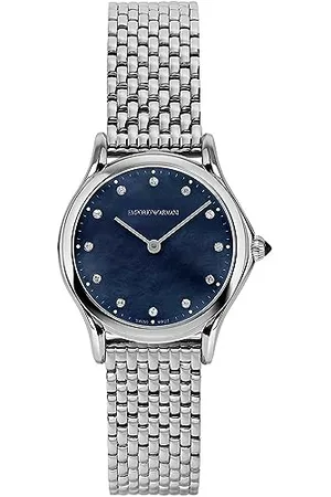 Emporio Armani Montre pour Femmes, Mouvement à deux Aiguilles, Boîtier en Acier Inoxydable de 28 mm avec Bracelet en Acier Inoxydable, Ars7507