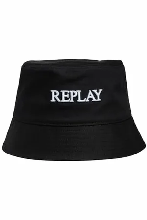 Replay Chapeau bob unisexe en coton, noir 098 (noir), L/XL