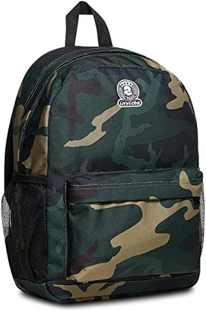Invicta Ollie Single-Compartment Backpack, Green Camouflage, Military Green, School & Leisure