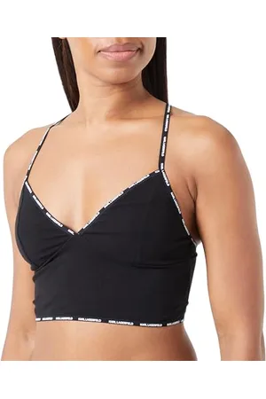 Karl Lagerfeld Mini Logo Longline Bralette Soutien-Gorge, , L aux Femmes