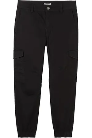 TOM TAILOR 1041071 Pantalon Cargo régulier, 29999-Black, 164 Garçon