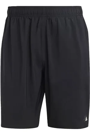 adidas Homme Solid CLX Classic-Length Swim Shorts, Black/Lucid Lemon, M