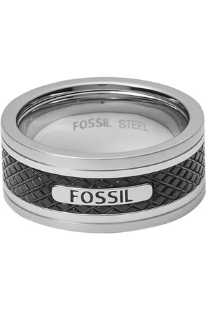 Fossil Bague pour homme - Acier inoxydable - Argent - JF0088804011, Acier inoxydable, Aucune pierre précieuse