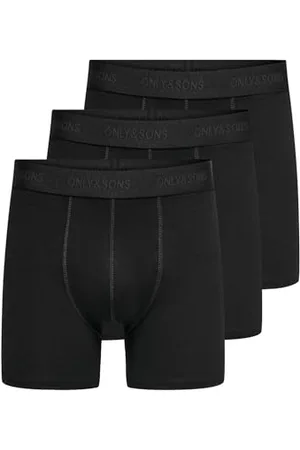 Only & Sons Onsfitz Lot de 3 coffres Solides Noos Caleçon Boxeur, , XL Homme