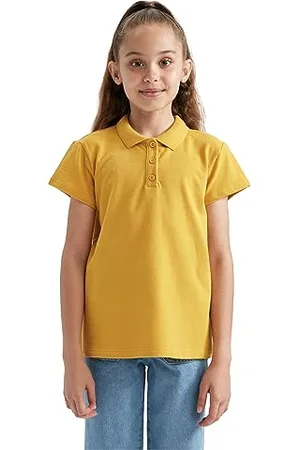 DeFacto B0671a8 T-Shirt, Yellow, 4-5 Years Fille